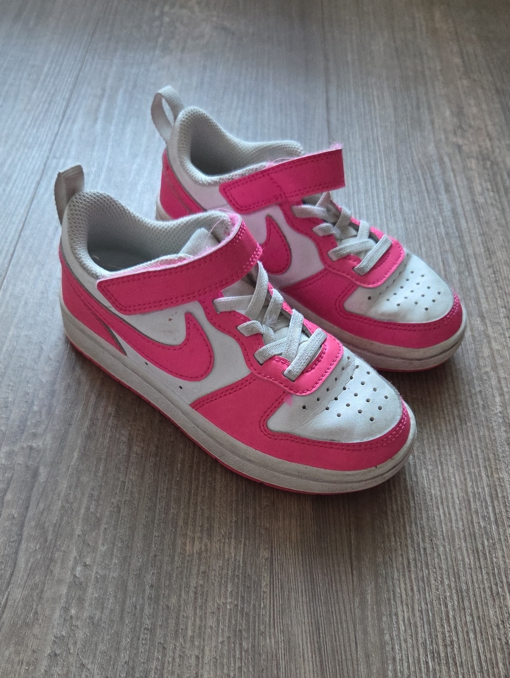 Kids Nike Pink and White Athletic Sneakers
